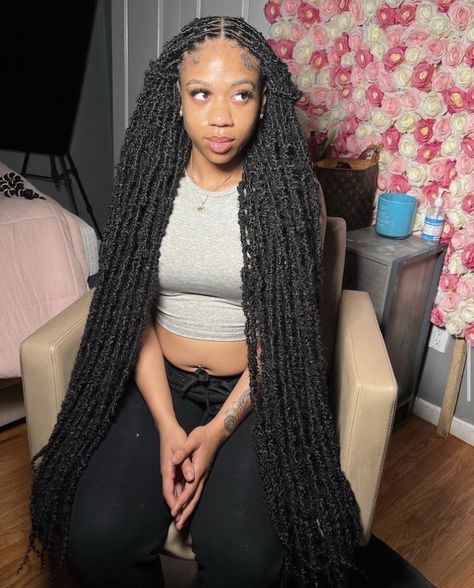 Fluffy Faux Locs, Island Gyal Locs, 36 Inch Locs, Focs Locs Braids Long, Long Distressed Soft Locs, Small Soft Locs Long, Big Soft Locs, Small Faux Locs Long, Long Soft Locs With Color