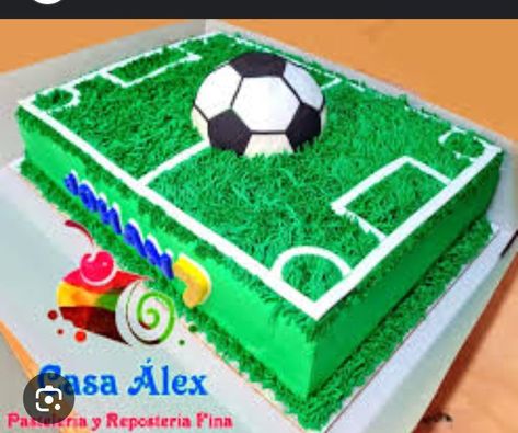 Soccer Field Cake Ideas, Soccer Pitch Cake, Soccer Stadium Cake, Soccer Field Cake, Football Pitch Cake, Football Field Cake, Soccer Birthday Cakes, Football Birthday Cake, Savory Cakes