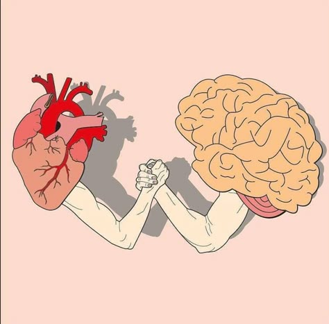 Suis ton cœur mais porte toujours ton cerveau avec toi Heart And Brain, Image Positive, Brain Art, Meaningful Pictures, 30 July, Deep Art, Meaningful Art, Heart Painting, Human Heart