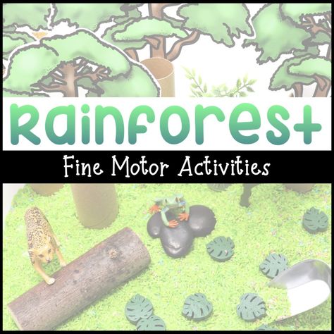 Spark excitement with rainforest themed fine motor activities for toddlers! Each jungle activity creates an opportunity for your toddlers to strengthen their fine motor skills while enjoying the unique features of the rainforest. A jungle sensory bin, piranha counting activity, and barrels of monkeys are all included in these engaging rainforest activities for toddlers. Read more and check out each carefully curated rainforest fine motor activities for toddlers today! Rainforest Fine Motor Activities, Rainforest Crafts For Toddlers, Rainforest Stem Activities, Rainforest Activities For Toddlers, Jungle Activities For Toddlers, Jungle Sensory Bin, Rainforest Preschool, Fine Motor Activities For Toddlers, Motor Activities For Toddlers