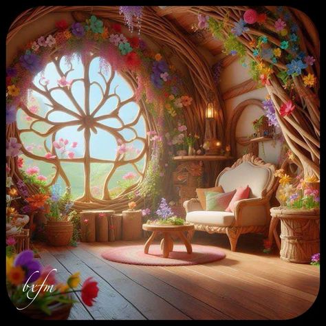 Fairy Home Interior, Elves Kingdom, Fairy House Interior, Fairy Interior, Mystical Cottage, Fairy Palace, Pixie Hallow, Mystical Bedroom, Faerie House