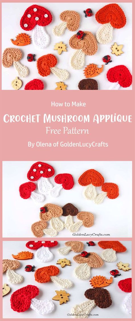 Crochet Mushroom Applique, Mushroom Baby Blanket, Mushroom Applique, Decorating Clothes, Crochet Baby Blanket Free Pattern, Crochet Mushroom, Crochet Patterns Free Blanket, Pattern Ideas, Baby Blanket Crochet Pattern