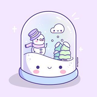 Becky Cas (@beckycas_) • Fotos y vídeos de Instagram Chilled Aesthetic, Cute Winter Drawings, Snow Globe Art, Winter Drawings, Aesthetic Drawings, Arte Do Kawaii, Globe Art, Images Kawaii, Kawaii Christmas