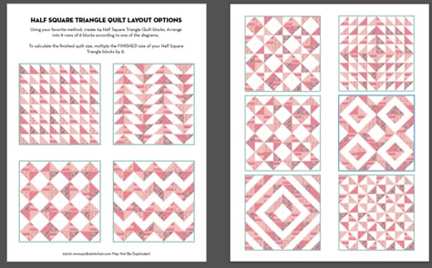 Learn how to make a simple baby quilt using half square triangles. Pattern includes 10 different half square triangle quilt layout ideas! Triangle Quilt Blocks Simple, Half Triangle Quilt Pattern, Hst Quilt Patterns Layout Simple, Quilt Blocks Using Half Square Triangles, Half Square Triangle Quilt Layouts, Half Square Triangle Blocks Layout, Hst Quilt Layouts, Hst Layout Ideas, Half Square Triangle Baby Quilt