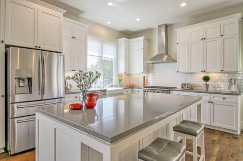 Gray quartz countertops