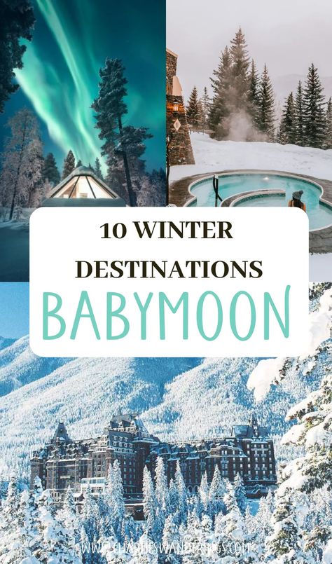 Winter is magical and carries the promise of coziness, tranquil snowfalls, and warm cocoa. Imagine sharing this enchanting season with your significant other, ahead of your bundle of joy's arrival! We present '10 Winter Babymoon Destination Ideas That Will Take Your Breath Away'. Embark on a journey that promises romance, adventure, and unforgettable memories crafted in the season of joy. Winter Honeymoon, Baby Vacation, Babymoon Destinations, Winter Travel Destinations, Winter Travel Outfit, Destination Ideas, Winter Destinations, Europe Winter, Romantic City