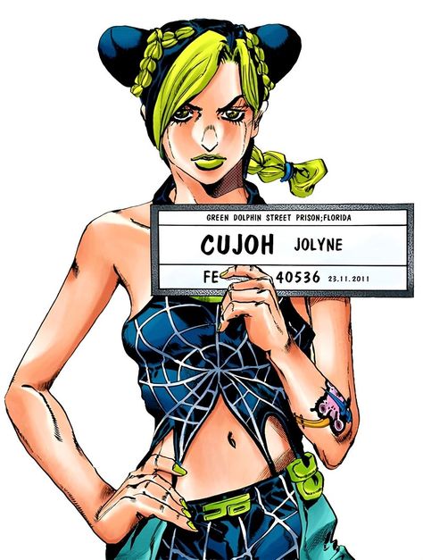 Jojo's Bizarre Adventure Characters, Jolyne Kujo, Jolyne Cujoh, Green Dolphin, Japanese Poster Design, Jojo Parts, Jojo's Bizarre Adventure Anime, Jojo Anime, Jojo Memes