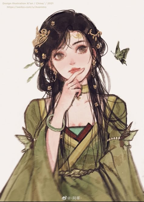 Druid Aesthetic, Green Mood Board, Blue Mood Board, Cartoon Ideas, Chinese Art Girl, New Character, Bastille, Digital Art Girl, Character Designs