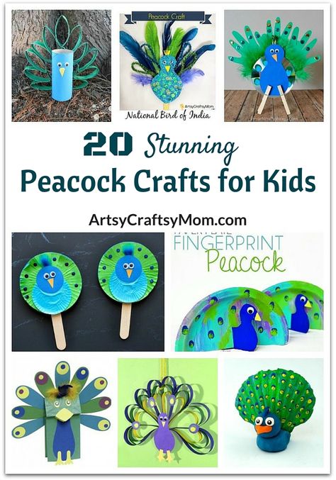 This Republic Day, celebrate the gorgeousness of India's national bird, the peacock, with these easy yet stunning peacock crafts for kids. Peacock Crafts For Kids, Peacock Crafts, Paper Plate Crafts For Kids, Animal Crafts For Kids, Bird Crafts, Paper Plate Crafts, Plate Crafts, Crafts For Kids To Make, Childrens Crafts