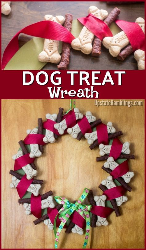 Dog Treat Wreath, Ideas Decoracion Navidad, Christmas Dog Treats, Dog Jumping, Healthy Dog Treats Homemade, Diy Dog Toys, Dog Diy, Dog Treats Homemade Recipes, Dog Wreath