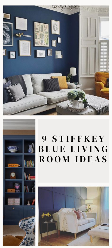 9 stiffkey blue living room ideas Stiff Key Blue Living Room, Colour Walls Living Room, Dark Blue Paint For Living Room, Colours That Go With Navy Blue Living Room, Deep Blue Walls Living Room, Farrow And Ball Living Room Blue, Hauge Blue Living Rooms, Blue Lounge Ideas Colour Schemes, Blue Colour Palette Living Room