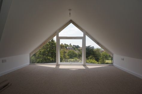 Loft Conversion Windows, Loft Diy, Attic Rooms Ideas, Loft Attic, Dormer Loft Conversion, Gable Window, Attic Renovation Ideas, Attic Lighting, Attic Closet