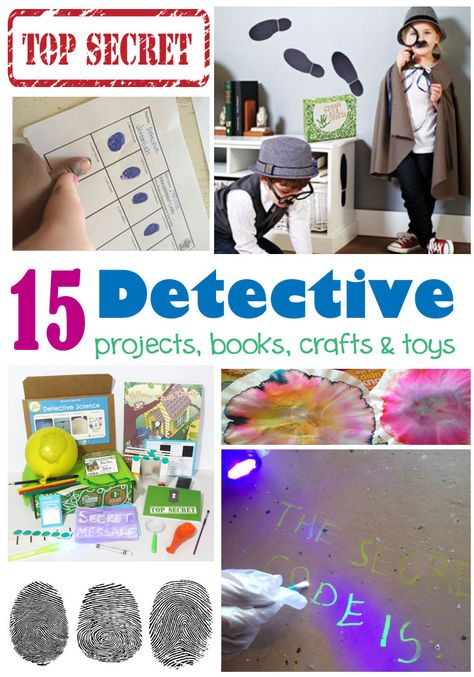 Discover more about forensic science for kids with these fun and educational activities! Green Crafts For Kids, Mystery Unit, K C Undercover, Detective Party, Detective Theme, Science Camp, Summer Camp Activities, Spy Party, Kid Detectives