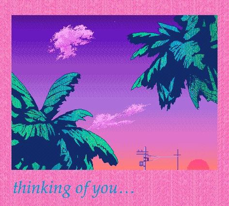 Kawaii Vaporwave, 80s Beach, Hiroshi Nagai, Nostalgia Art, Vaporwave Art, City Pop, Vaporwave Aesthetic, Aesthetic Gif, Backgrounds Wallpapers