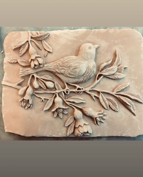 Clay Relief Sculpture, Arte Art Deco, Painting On Canvas For Beginners, Canvas Painting Ideas For Beginners, Flower Painting On Canvas, Fall Canvas Painting, Large Canvas Painting, Painting Ideas For Beginners, Small Canvas Paintings