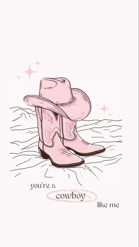 Aesthetic Cowboy Hat Wallpaper, Cute Cowboy Hat Wallpaper, Cowboy Pink Aesthetic, Pink Poster Taylor Swift, Pink Taylor Swift Prints, Taylor Swift Lyrics Illustration, Pink Taylor Swift Wallpaper Lyrics, Pink Wallpaper Taylor Swift, Pink Taylor Swift Lyrics