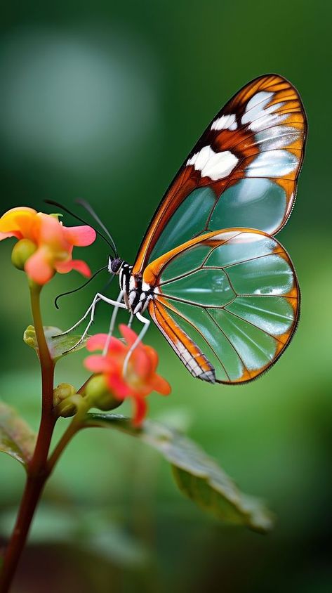 Glasswing Butterfly butterfly flower wildlife. | premium image by rawpixel.com / Ake Butterfly Iphone Wallpaper, Glasswing Butterfly, Tropical Butterfly, Butterfly Animal, Animal Body Parts, Butterfly Butterfly, Game Logo Design, Green Butterfly, Butterfly Flower