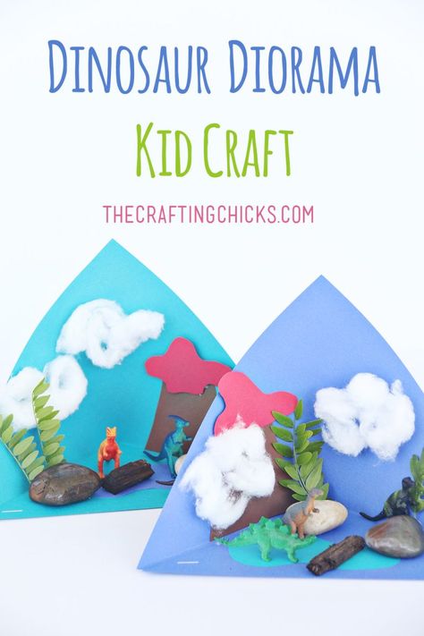 Dino Crafts For Kids, Dino Diorama, Craft Dinosaur, Craft For Summer, Dinosaur Crafts Kids, Dinosaur Diorama, Dinosaur Week, Dinosaur Diy, Dinosaur Crafts Preschool