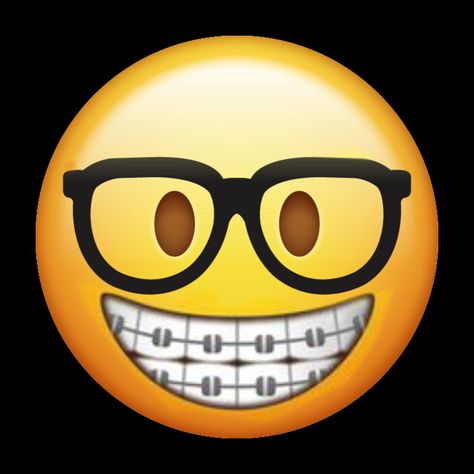 #emoji #editing #nerd #braces #glasses Nerd Face Emoji, Uhm Actually Nerd Emoji, Nerd Emoji With Finger Up, Emoji Nerd, Braces And Glasses, Glasses Meme, Nerd Emoji, Cursed Emojis, Funny Emoticons