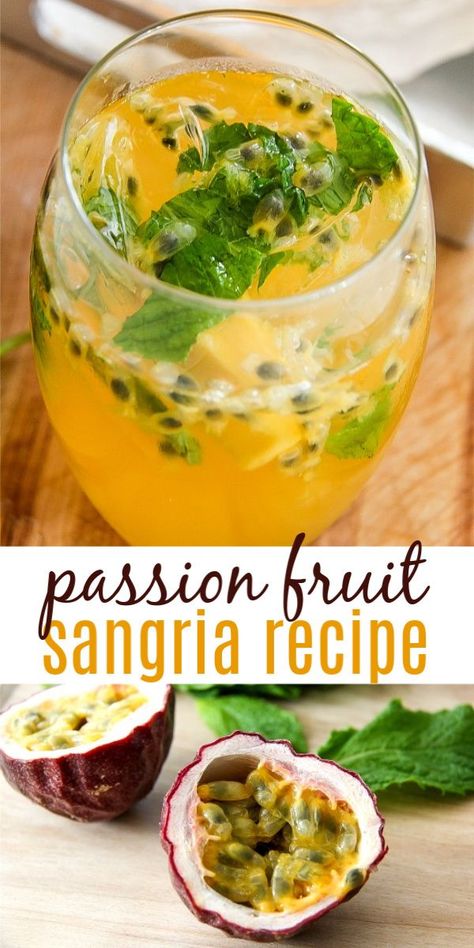 How to Make a Passion Fruit Sangria | Tonya Staab Passion Fruit Sangria Recipes, Passion Fruit Sangria, Passionfruit Sangria, Passion Fruit Drinks, Passion Fruit Cocktail, Passion Fruit Recipes, Farmers Market Produce, Fruit Sangria, Passionfruit Recipes