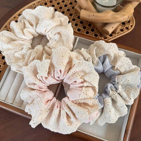 Not your regular scrunchies, they slay!🎀 . #scrunchies #scrunchie #hairtutorial #hairideas #hairfashion #jewelry Flower Scrunchie, Solid Color Hair, Women Hair Accessories, Hair Rings, Hair Hoops, Elastic Hair Bands, Canada Post, Color Hair, Ponytail Holders