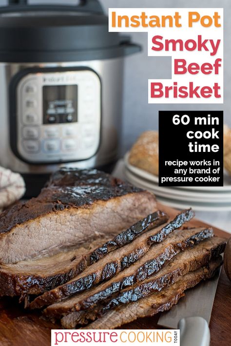 Beef Brisket Pressure Cooker, Pressure Cooker Brisket, Instant Pot Beef Brisket, Instant Pot Brisket, Beef Brisket Recipe, Pressure Cooking Today, Brisket Recipe, Beef Brisket Recipes, Electric Pressure Cooker Recipes