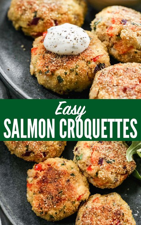 Salmon Croquettes Recipe Southern, Salmon Patties Recipe Canned, Salmon Croquettes Recipe, Canned Salmon Patties, Canned Salmon Recipes, Delicious Salmon Recipes, Salmon Croquettes, Southern Recipe, Canned Salmon