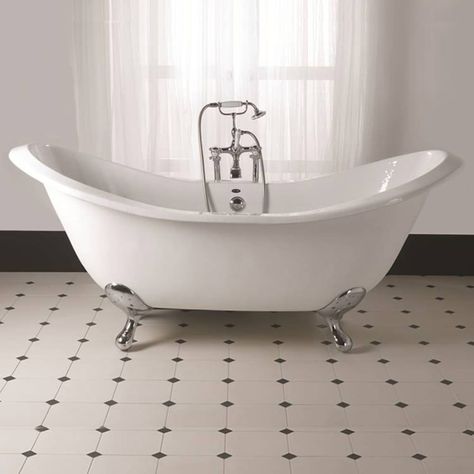 Imperial Sheraton 1800mm Slipper Bath With Ball G And H Gold Feet Hampton Bathrooms, Masters Bedroom, Cast Iron Bath, Slipper Bath, Claw Foot Bath, Decorating Bathroom, Roll Top Bath, Stunning Bathrooms, Main Bathroom