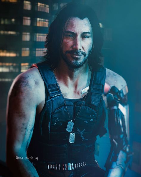 Johnny Silverhand Pfp, Scifi Cosplay, Cyberpunk Game, Cyberpunk Men, Johnny Silverhand, Ahri Wallpaper, Cyberpunk Games, Keanu Reeves John Wick, Cosplay Art