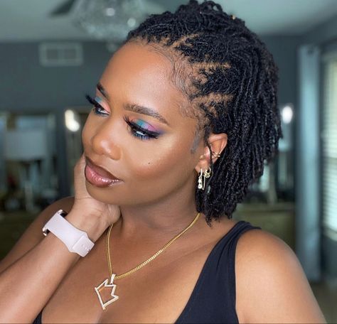 Braids Hairstyles Ideas, Sisterlocks Styles Updo, Short Dreadlocks Styles, Micro Braids Hairstyles, Sisterlocks Styles, Protective Hairstyles For Natural Hair, Short Locs Hairstyles, Dreadlock Styles, Updo Styles