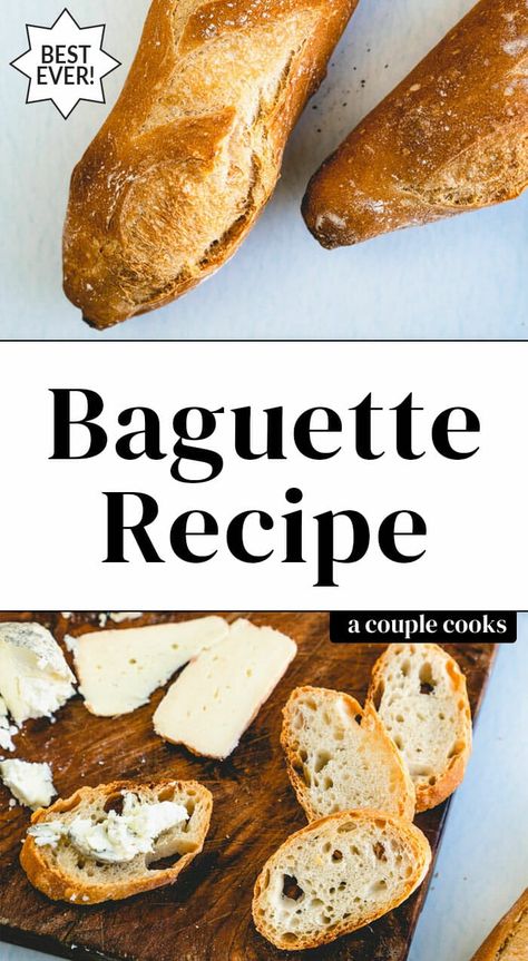 This crusty French baguette recipe is easier to make than you think! Here's a video tutorial showing how to make this classic crusty bread. #baguette #french #bread #baguetterecipe #recipe #howtobake #DIY #baguettes Crusty French Baguette Recipe, French Baguette Recipe, Bread Baguette, Vegan Brunch Recipes, Best Fish Recipes, Yeast Recipes, Baguette Recipe, Best Pizza Dough, Baguette Bread