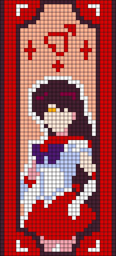 Alpha Patterns Bookmark, Sailor Moon Pixel Art, Anime Cross Stitch Patterns, Perler Bead Patterns Sailor Moon, Studio Ghibli Alpha Pattern, Sailor Moon Pixel Art Grid, Sailor Moon Tapestry Crochet, Sailor Moon Grid Pattern, Sailor Moon Bead Patterns