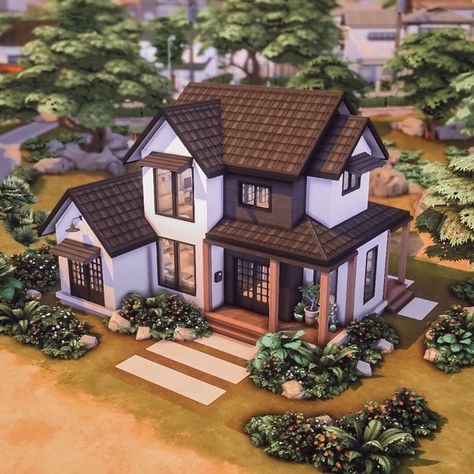 Sims Exterior, Modern Japanese House, Sims 4 Houses Layout, Sims Freeplay Houses, Die Sims 4, Sims 4 Challenges, Sims Houses, Base Building, Sims Builds