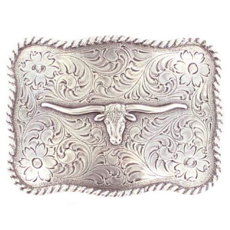 M&F Silver Longhorn Buckle Western Belt Buckles Coolbuckles.biz, Cowgirl Belt Buckles, Bling Jacket, Rodeo Belt Buckles, Nocona Belt, Nocona Boots, Boys Cowboy Boots, Cowgirl Belts, Rope Border