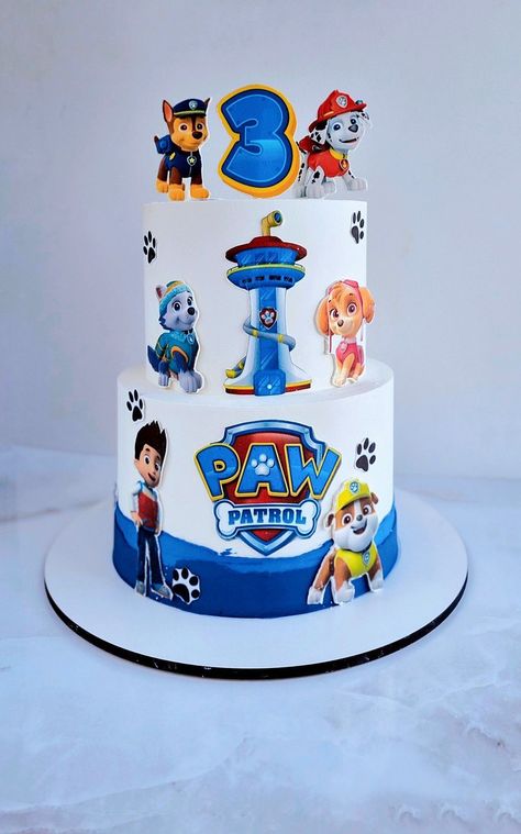 Paw Patrol Birthday Cake Boys, Pastel Paw Patrol, Paw Patrol Torte, Paw Patrol Birthday Party Cake, Decor Tort, Fairy Birthday Cake, Paw Patrol Birthday Cake, Cake For Husband, Baby Birthday Decorations