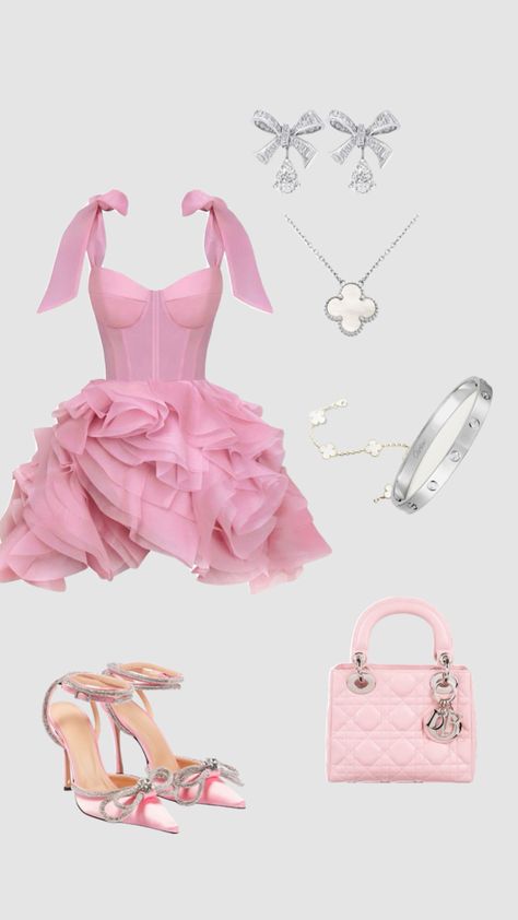 Fancy Stage Outfits, Pink Stage Outfits, Preppy Chic Outfits, Polyvore Dress, Preformance Outfits, Birthday Fashion, Preppy Chic, Evening Outfits, Pink Outfits