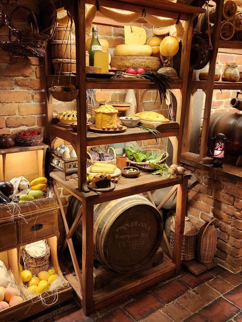 Hobbit Aesthetic Kitchen, Hobbit Dining Room, Hobbit Pantry, Viking Interior, Hobbit Kitchen Aesthetic, Hobbit House Aesthetic, Hobit Houses Inside, Hobbit Kitchen, Inside A Hobbit House