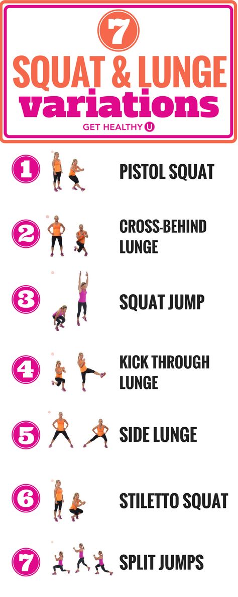 Squats and lunges are some of the best bodyweight exercises around. We’ve pulled out 7 of the best squat and lunge variations that will build muscle and tone up those legs! Not only are these moves super effective, they also allow you to switch up your lower-body workout routine from just standard lunges and squats, preventing the inevitable boredom that comes from any workout routine. Lower Body Workout Routine, Best Bodyweight Exercises, Lunge Variations, Squats And Lunges, Bodyweight Exercises, Workout Moves, Toning Workouts, Tone Up, Workout Regimen