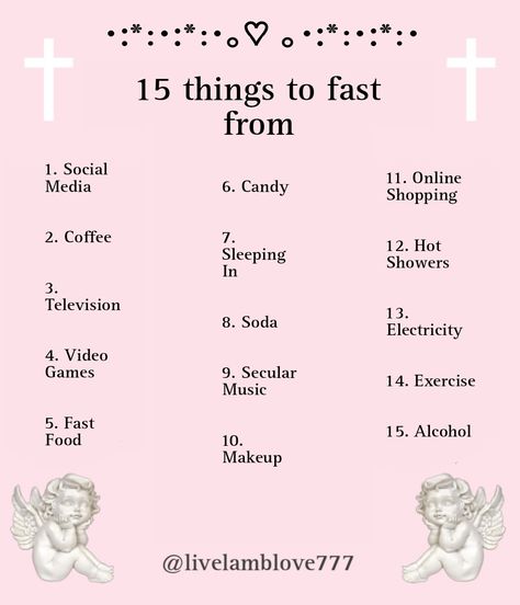 Alter For God, How To Christian Fast, Christian Apps For Women, What To Fast From Christian, Things To Fast From, God Username Ideas, This Or That Christian Edition, Christian Usernames For Instagram, Christian Glow Up Checklist