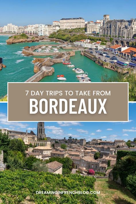 Discover the best day trips from Bordeaux, France! Explore vineyards, historic towns, and scenic landscapes. Click to uncover your next adventure! Bordeaux France, European Vacation, The Best Day, Future Travel, Scenic Landscape, France Travel, Travel Bucket List, Hidden Gems, Us Travel