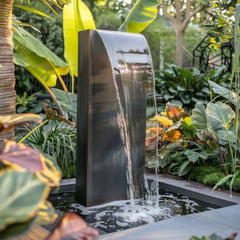 Outdoor Fountains Archives - Luxury Indoor & Outdoor Fountains For Home Gardens & Commercial Landscapes Wall Waterfall, Relaxing Outdoor Spaces, Outdoor Waterfall Fountain, Water Sound, Concrete Fountains, Outdoor Waterfalls, Outdoor Fountains, Home Gardens, Backyard Water Feature