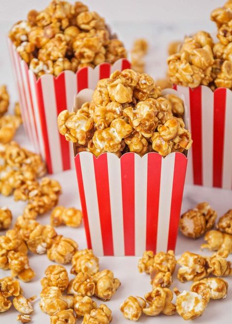 Our caramel corn is covered in the sweetest caramel coating, then baked in the oven to crispy crunchy perfection! It's a long time family favorite. #caramelcorn #caramelpopcorn #popcorn #caramel #snacks Miso Caramel, Caramel Popcorn Recipe, Homemade Caramel Corn, Popcorn Recipes Caramel, Popcorn Recipe, Homemade Crackers, Chocolate Peanut Butter Cookies, Cracker Jacks, Caramel Corn