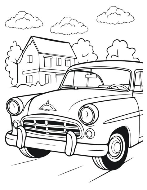 Cool Coloring Pages Free Printable, Free Coloring Printables, Coloring Printables, Retro Printables, Coloring Pages Free Printable, Cool Coloring Pages, The 1950s, Back In Time, Free Coloring