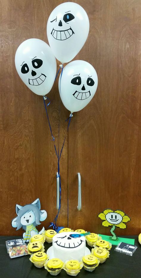 Undertale  birthday party theme Deltarune Birthday Party, Undertale Party Ideas, Undertale Birthday Party Ideas, Undertale Birthday Party, Undertale Cake, Undertale Party, Undertale Birthday, Party Themes Ideas, Birthday Party Images