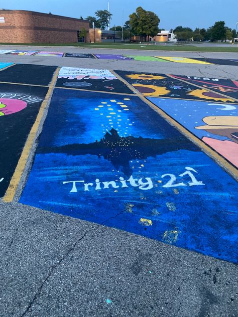 2020-2021 senior parking spot. Inspired by the disney princess repunzel from the movie tangled. Beauty And The Beast Parking Spot, Senior Parking Spaces Rapunzel, Barbie Painted Parking Spot, Tangled Themed Parking Spots, Rapunzel Parking Spot Painting, Rapunzel Parking Spot, Senior Parking Spaces Tangled, Tangled Parking Spot Painting, Rapunzel Senior Parking Spot