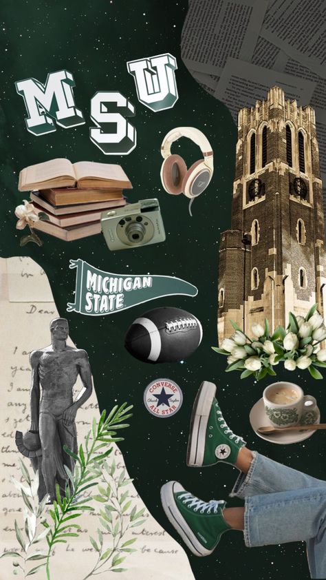 Msu College Aesthetic, Msu Spartans Wallpaper, Michigan State University Wallpaper, Msu Spartans Aesthetic, Michigan State University Aesthetic, Msu Aesthetic, Mj Aesthetic, Michigan State Spartans Football, Msu Spartans