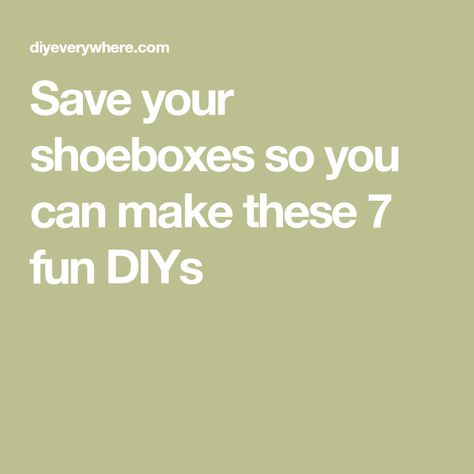 Uploaded by NinAliHandmade--Save your shoeboxes so you can make these 7 fun DIYs Reuse Recycle Upcycle, Trash Storage, Organizing Laundry, Homemade Things, Diy Beach, Diy Chalkboard, Jewelry Hanger, Beach Diy, Shoe Boxes