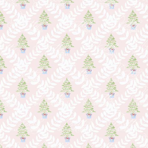 Ribbon Pattern, Watercolor Christmas Tree, Fire Flower, Christmas Phone Wallpaper, Cute Christmas Wallpaper, Digital Patterns, Bow Ribbon, Christmas Tree Pattern, Tree Pattern