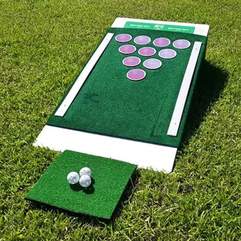 This Beer Pong Golf Set Is The Ultimate Drinking Game, So You Better Work On Your Putt Golf Drinking Games, Golf Beer Pong, Diy Beer Pong, Drinking Game Rules, Beer Caddy, Outside Games, Backyard Summer, Golf Diy, Diy Beer