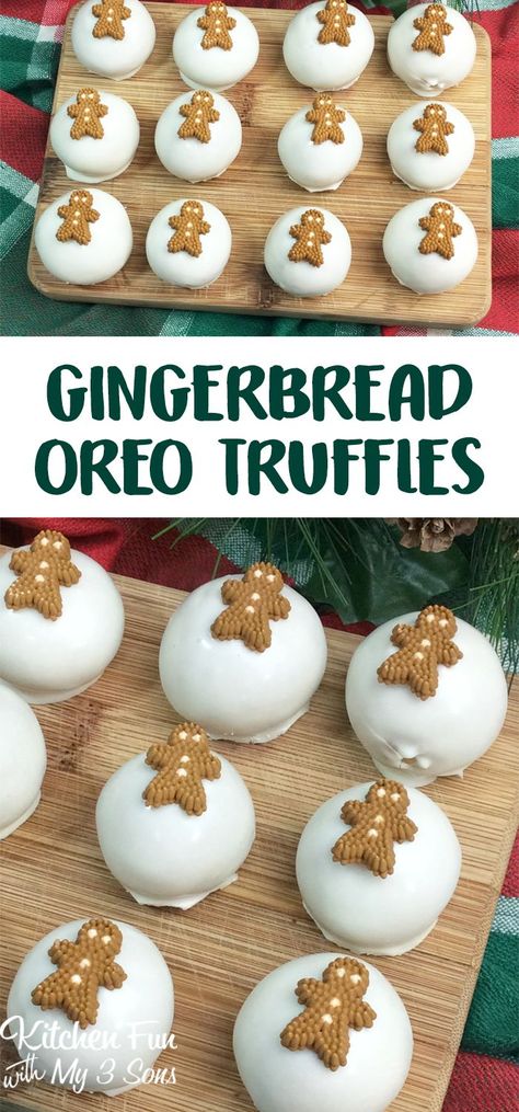 Gingerbread Truffles, Holiday Cake Pop, Christmas Treats To Make, Christmas Truffles, Oreo Flavors, Oreo Balls, Easy Christmas Treats, Candy Truffles, Oreo Truffles